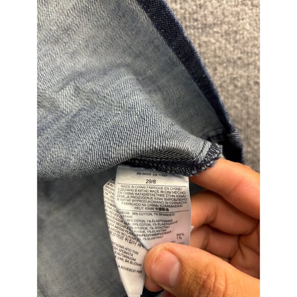 Banana Republic Jean Skirt Women's 29/8 Button Up Mini Pencil A Line - Picture 5 of 6